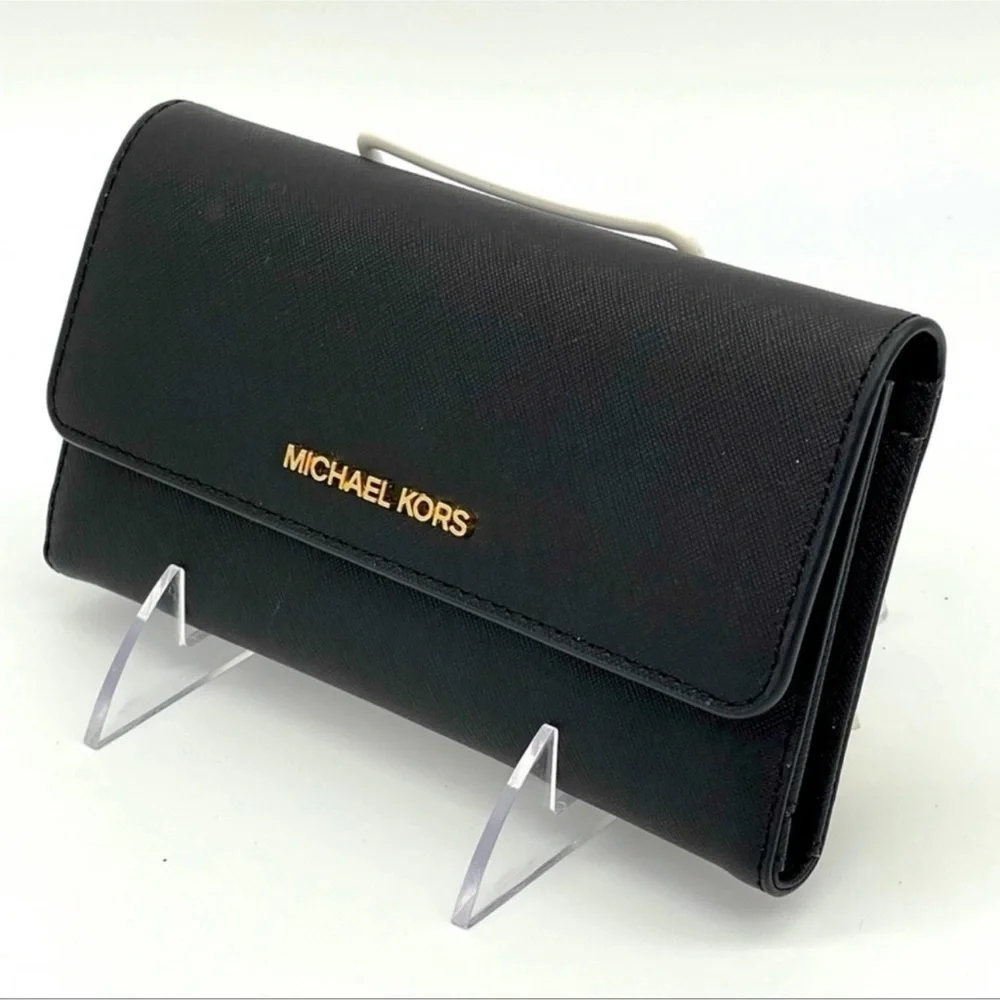 Michael Kors Trifold Wallet Leather Black